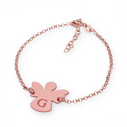 Pulsera Ángel Inicial en Plata de Ley 925