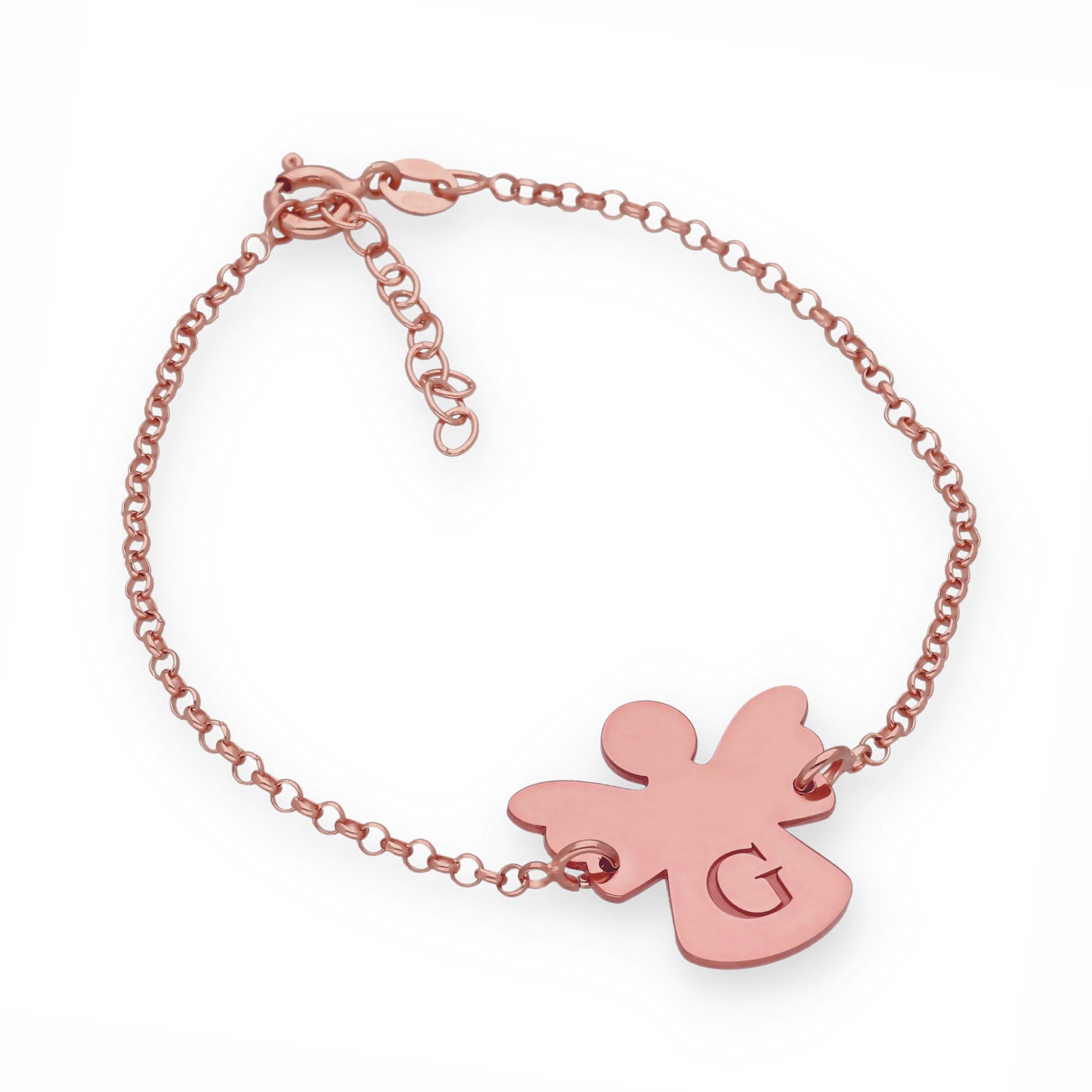 Pulsera Ángel Inicial en Plata de Ley 925 y Baño Oro 18k