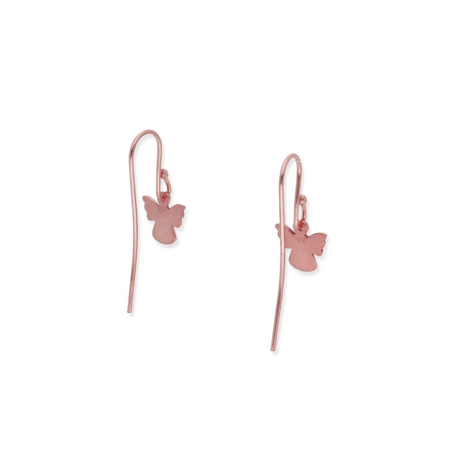 Pendiente Ángel en Plata de Ley 925 y Baño Oro rosa 18k