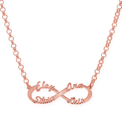 Colgante Infinito con Nombres de Plata 925