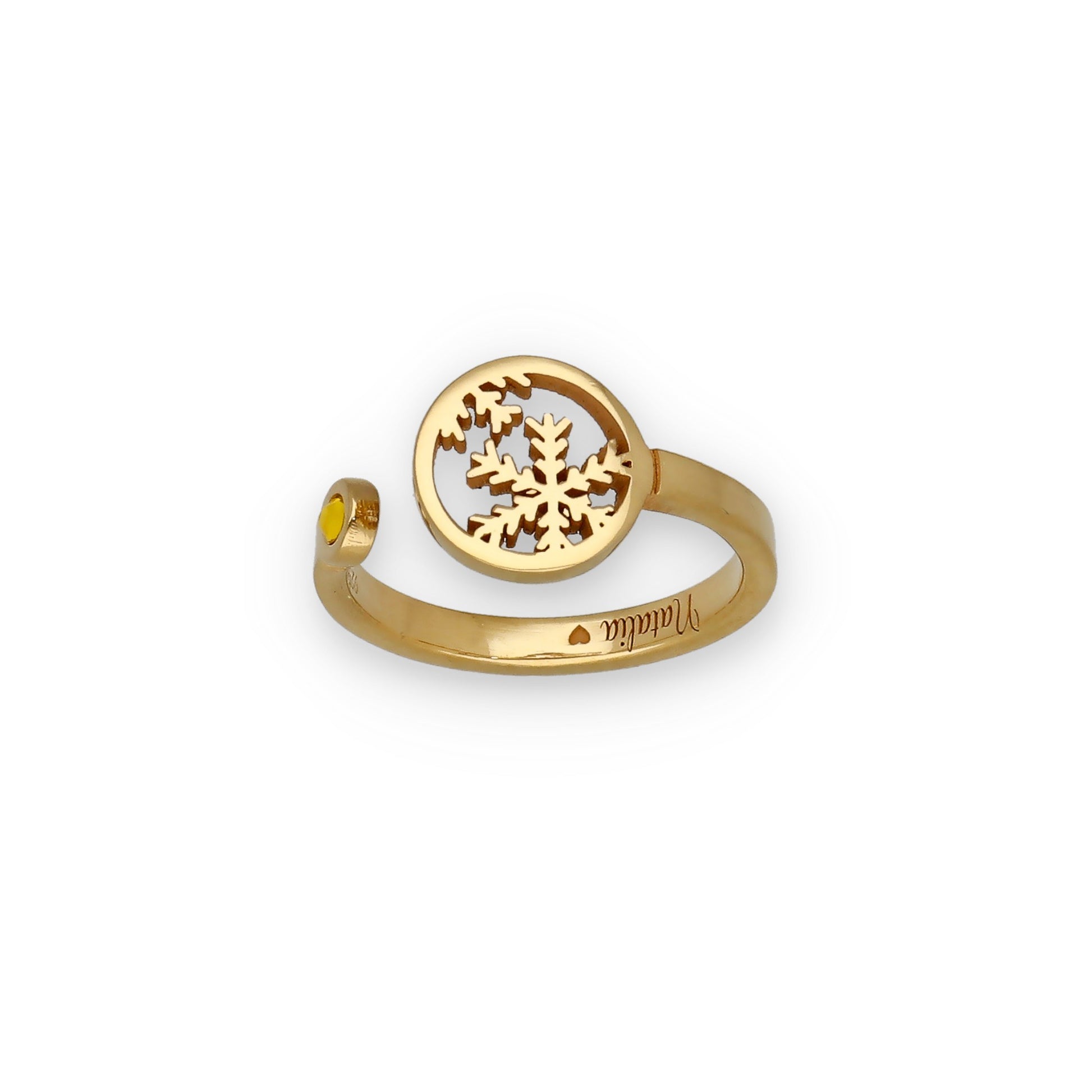 Anillo Bola Navidad en Plata 925 y Cristal de Swarovski Personalizable