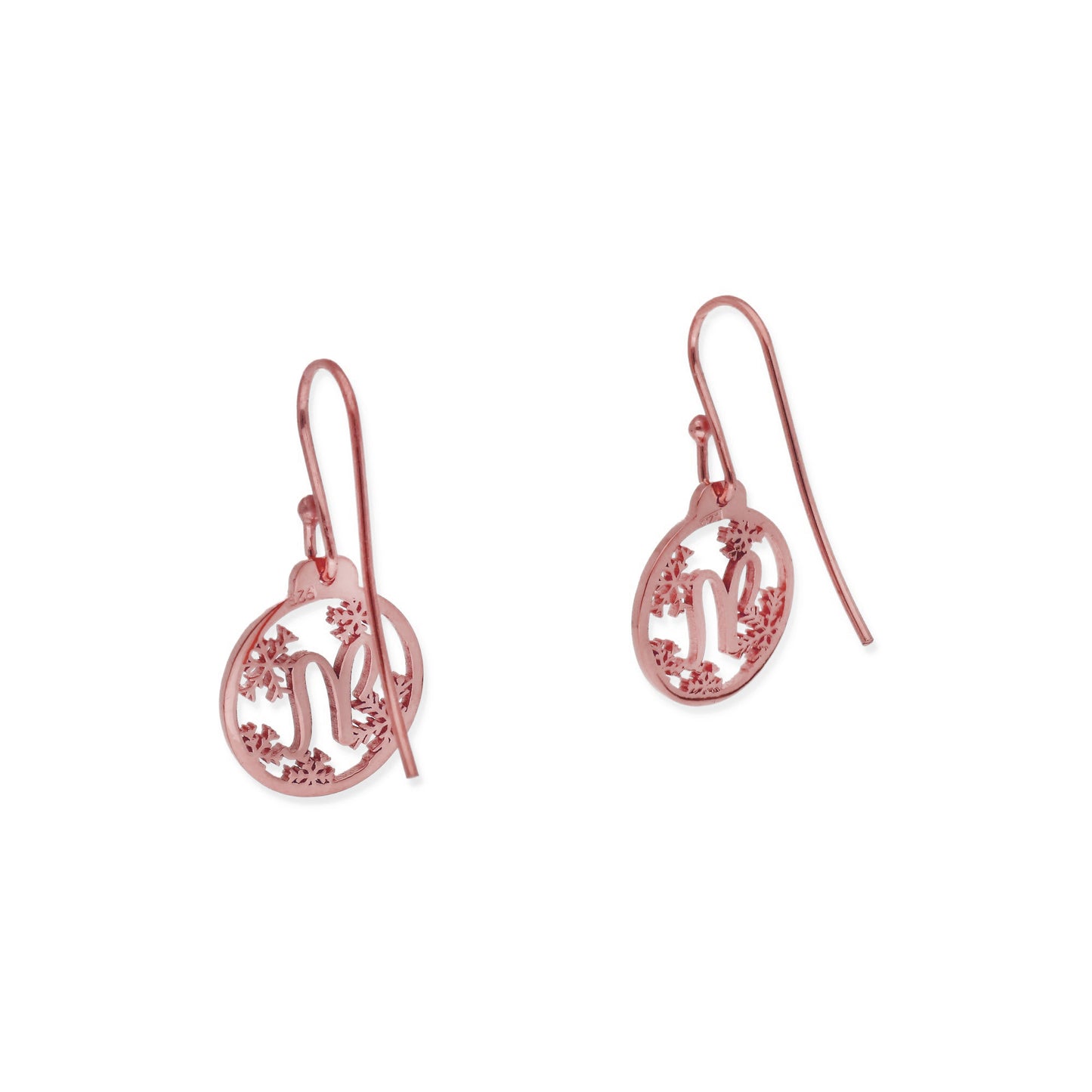 Pendientes Bola de Navidad en Plata y Baño de Oro Rosa 18k Inicial Personalizable