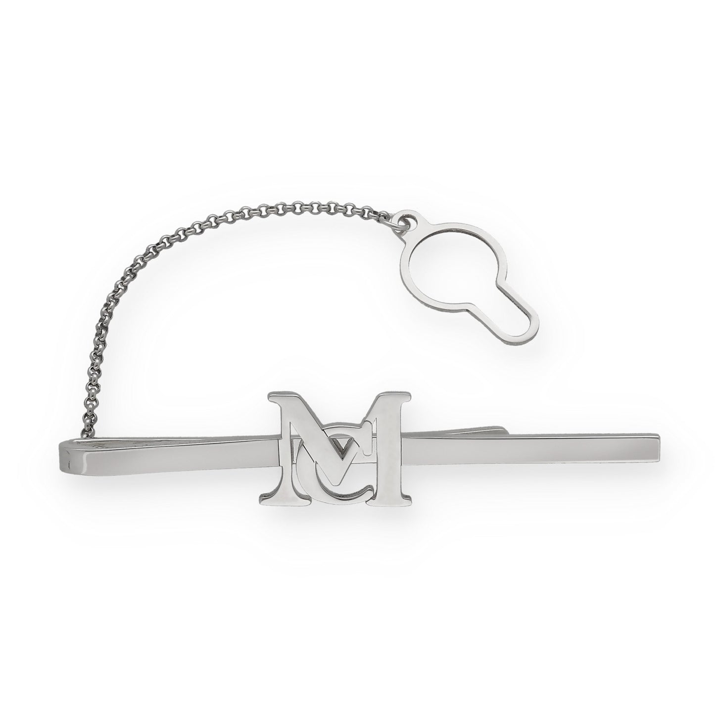 Clip de Corbata Acis Iniciales en Plata de Ley 925 y Baño de Oro 18k