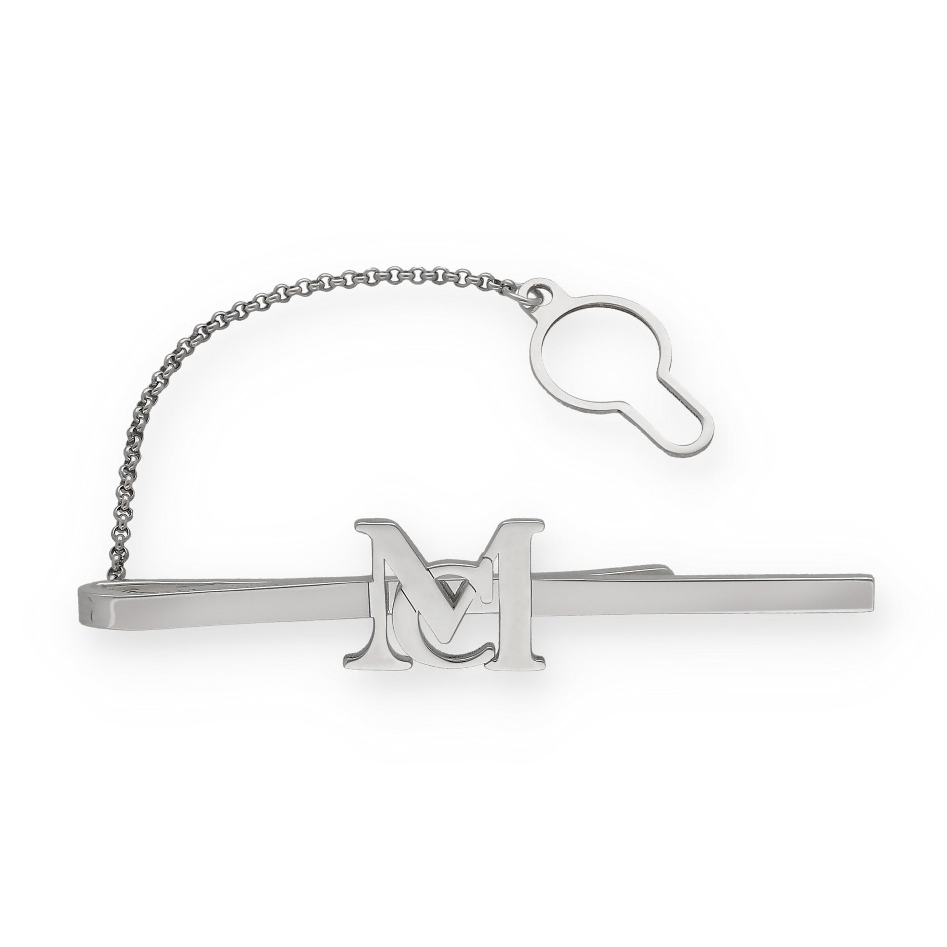 Clip de Corbata Acis Iniciales en Plata de Ley 925 y Baño de Oro 18k