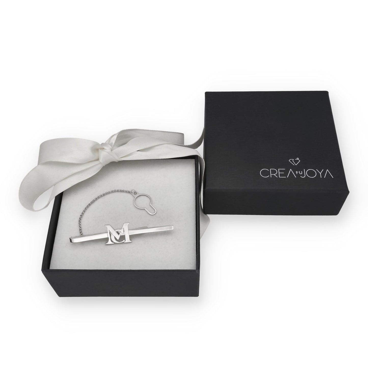 Clip de Corbata Acis Iniciales en Plata de Ley 925 y Baño de Oro 18k