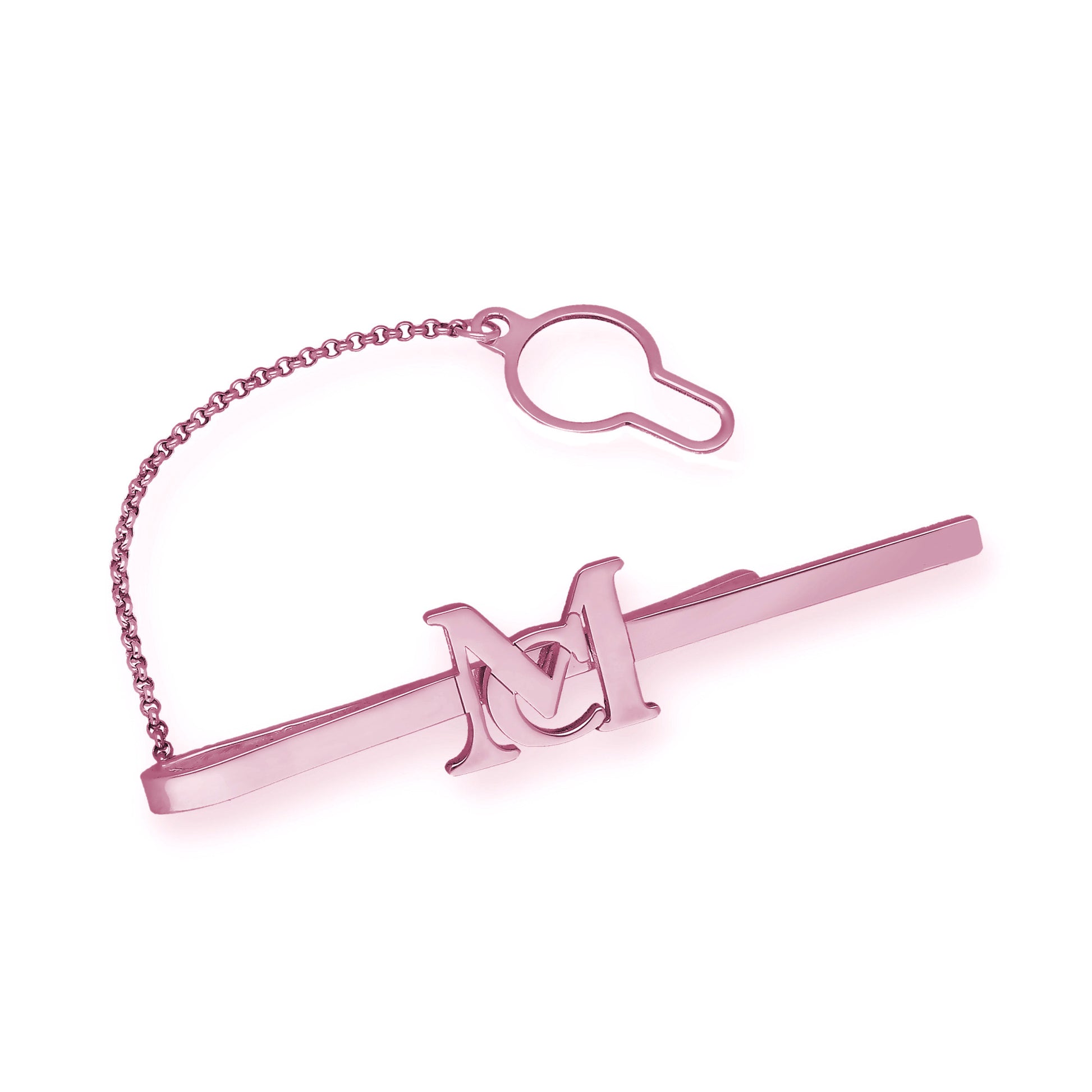 Clip de Corbata Acis Iniciales en Plata de Ley 925 y Baño de Oro 18k