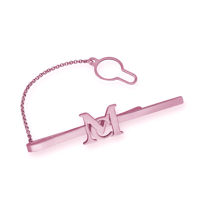 Clip de Corbata Acis Iniciales en Plata de Ley 925 y Baño de Oro 18k