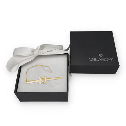 Clip de Corbata Acis Iniciales en Plata de Ley 925 y Baño Oro rosa 18k