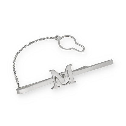 Clip de Corbata Acis Iniciales en Plata de Ley 925 y Baño Oro rosa 18k