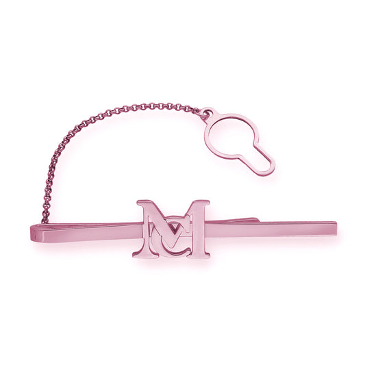 Clip de Corbata Acis Iniciales en Plata de Ley 925 y Baño Oro rosa 18k
