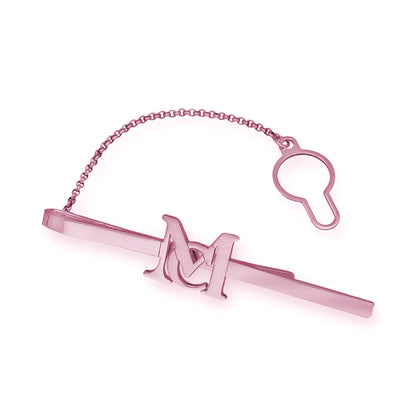 Clip de Corbata Acis Iniciales en Plata de Ley 925 y Baño Oro rosa 18k