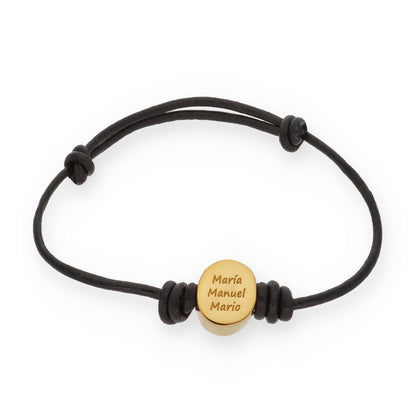 Pulsera Júpiter frase y nombres en Plata de Ley 925 y Baño Oro 18k