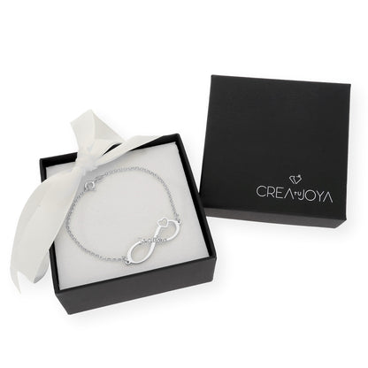 Pulsera Te Quiero Infinito en Plata de Ley 925 con Baño Oro 18k