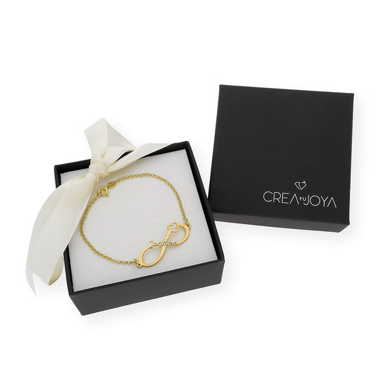 Pulsera Te Quiero Infinito en Plata de Ley 925 con Baño Oro 18k