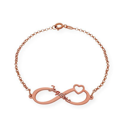 Pulsera Te Quiero Infinito en Plata de Ley 925 con Baño Oro 18k