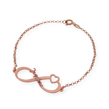 Pulsera Te Quiero Infinito en Plata de Ley 925 con Baño Oro 18k