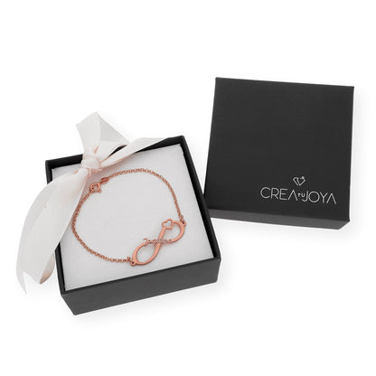 Pulsera Te Quiero Infinito en Plata de Ley 925 con Baño Oro 18k