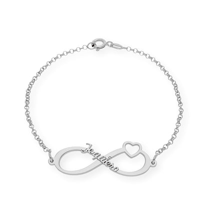 Pulsera Te Quiero Infinito en Plata de Ley 925 con baño Oro rosa 18k