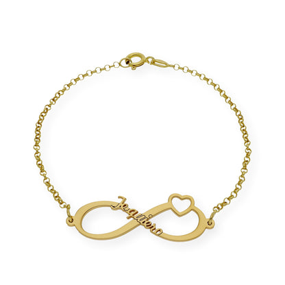 Pulsera Te Quiero Infinito en Plata de Ley 925 con baño Oro rosa 18k