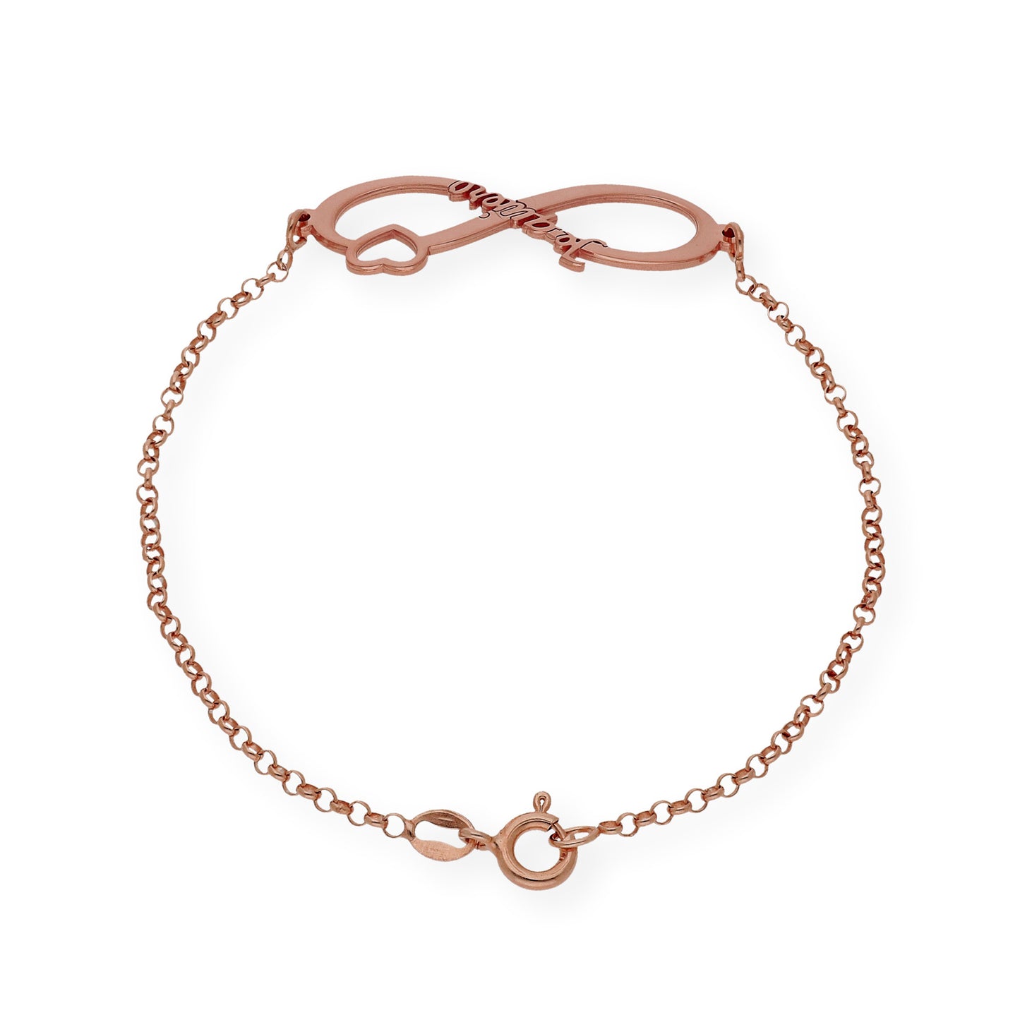 Pulsera Te Quiero Infinito en Plata de Ley 925 con baño Oro rosa 18k