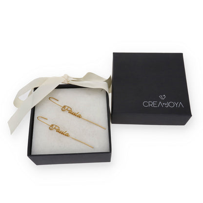 Pendientes Liana en Plata de Ley 925 y baño Oro 18k