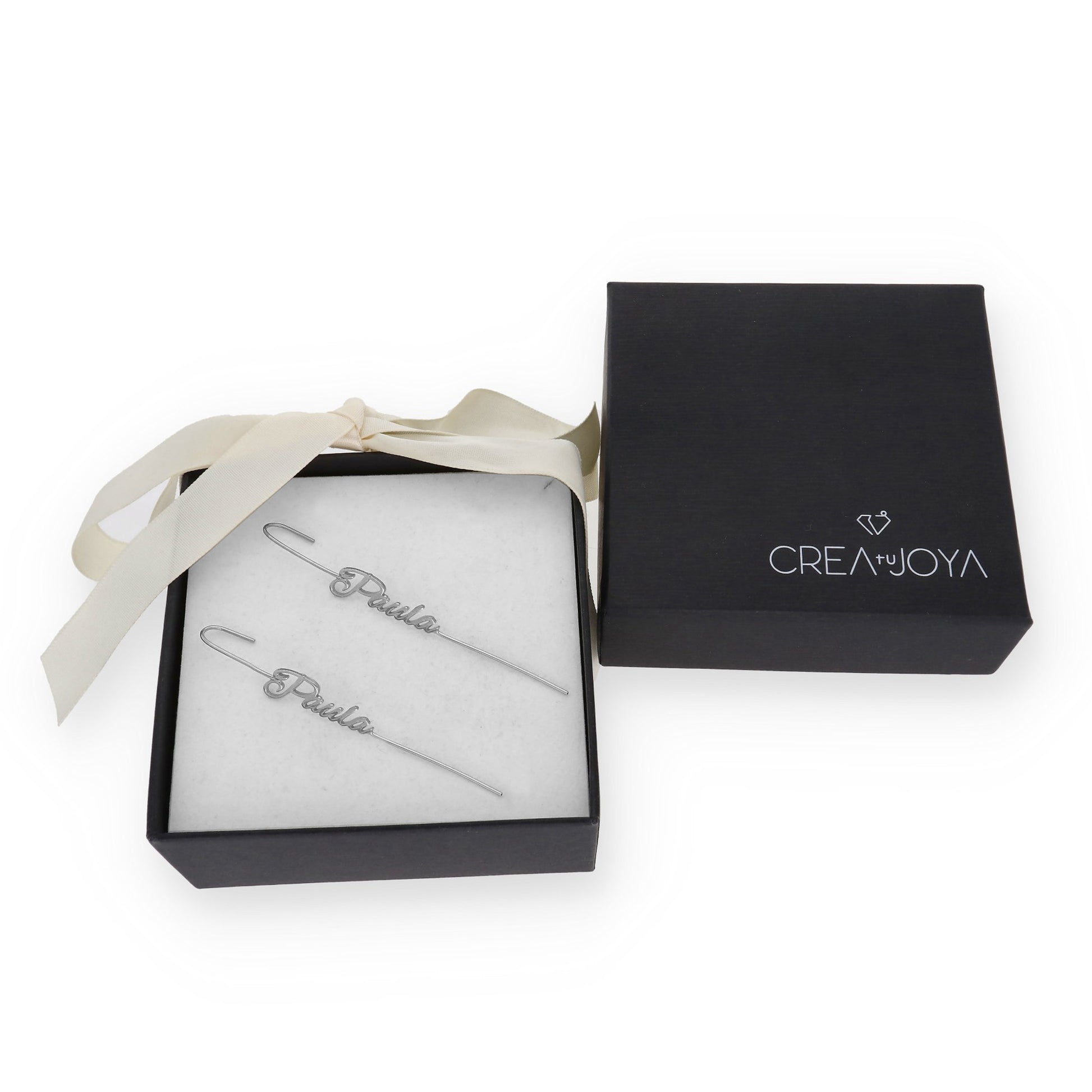 Pendientes Liana en Plata de Ley 925 y baño Oro rosa 18k