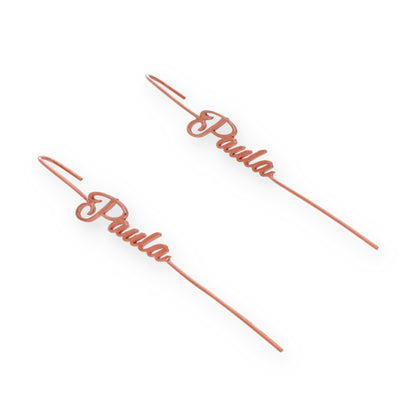 Pendientes Liana en Plata de Ley 925 y baño Oro rosa 18k