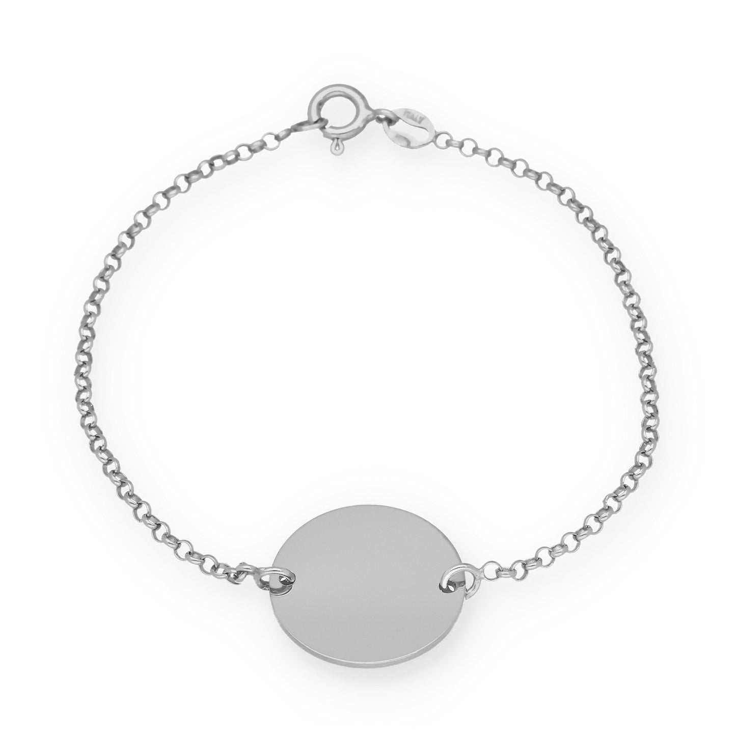 Pulsera Baby Nombre y fecha en Plata de Ley 925 y baño Oro 18k
