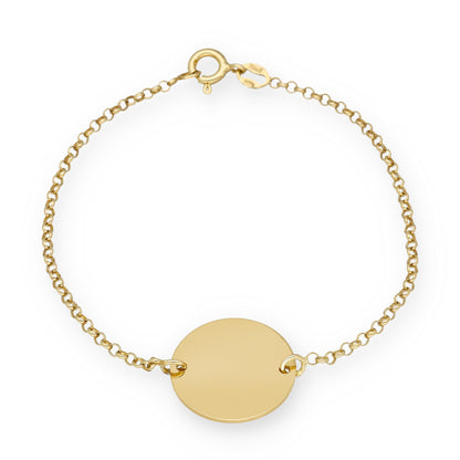 Pulsera Baby Nombre y fecha en Plata de Ley 925 y baño Oro rosa 18k.