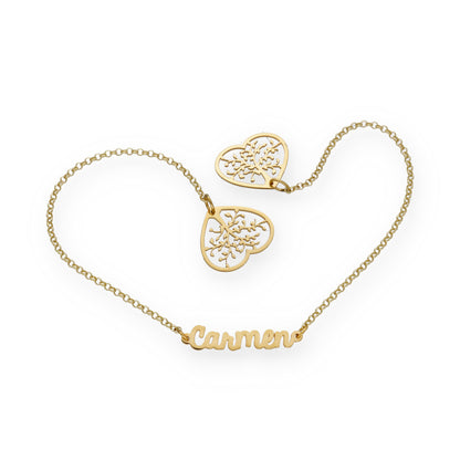 Marcapáginas Theo Nombre en Plata 925 y baño Oro 18k