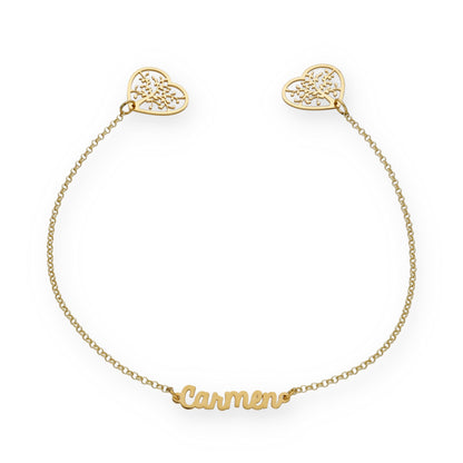 Marcapáginas Theo Nombre en Plata 925 y baño Oro 18k