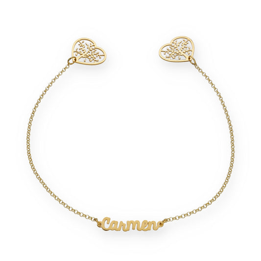 Marcapáginas Theo Nombre en Plata 925 y baño Oro 18k