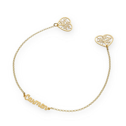 Marcapáginas Theo Nombre en Plata 925 y baño Oro 18k