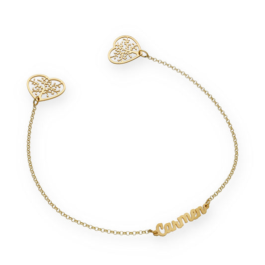 Marcapáginas Theo Nombre en Plata 925 y baño Oro 18k