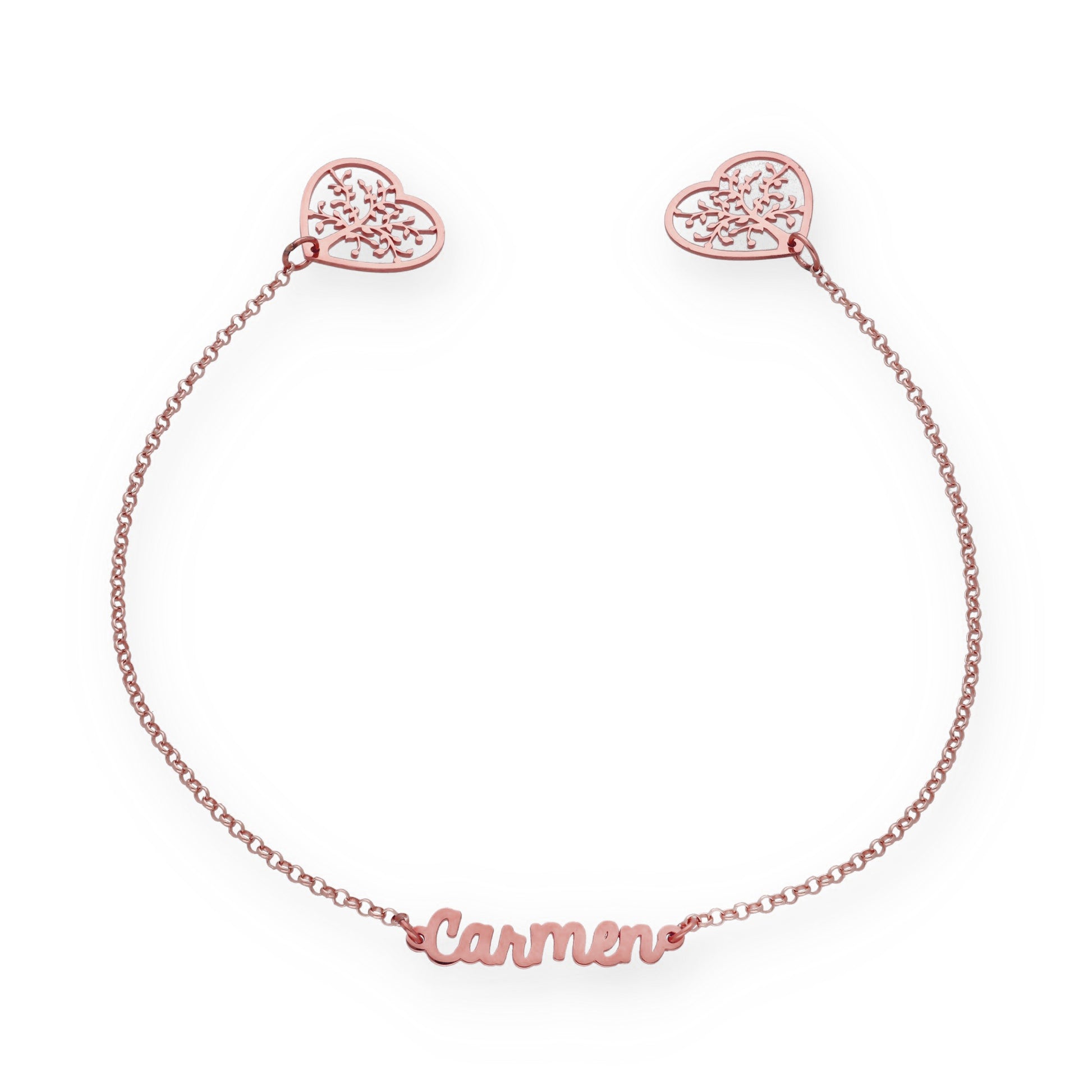 Marcapáginas Theo Nombre en Plata 925 y baño Oro rosa 18k