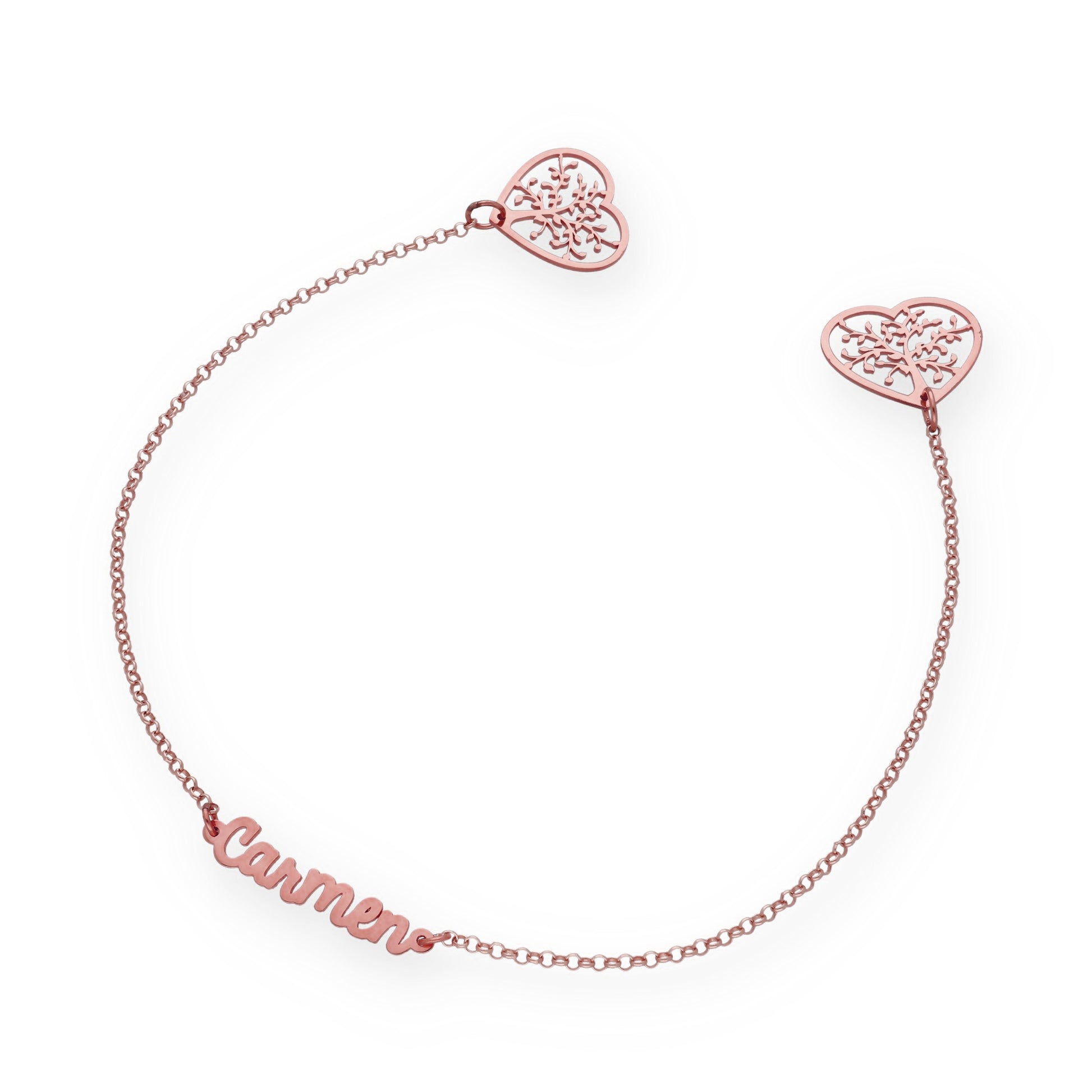 Marcapáginas Theo Nombre en Plata 925 y baño Oro rosa 18k