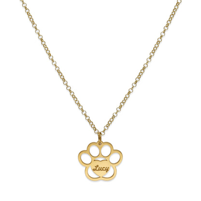 Colgante Dagui Huella y nombre en Plata de Ley 925