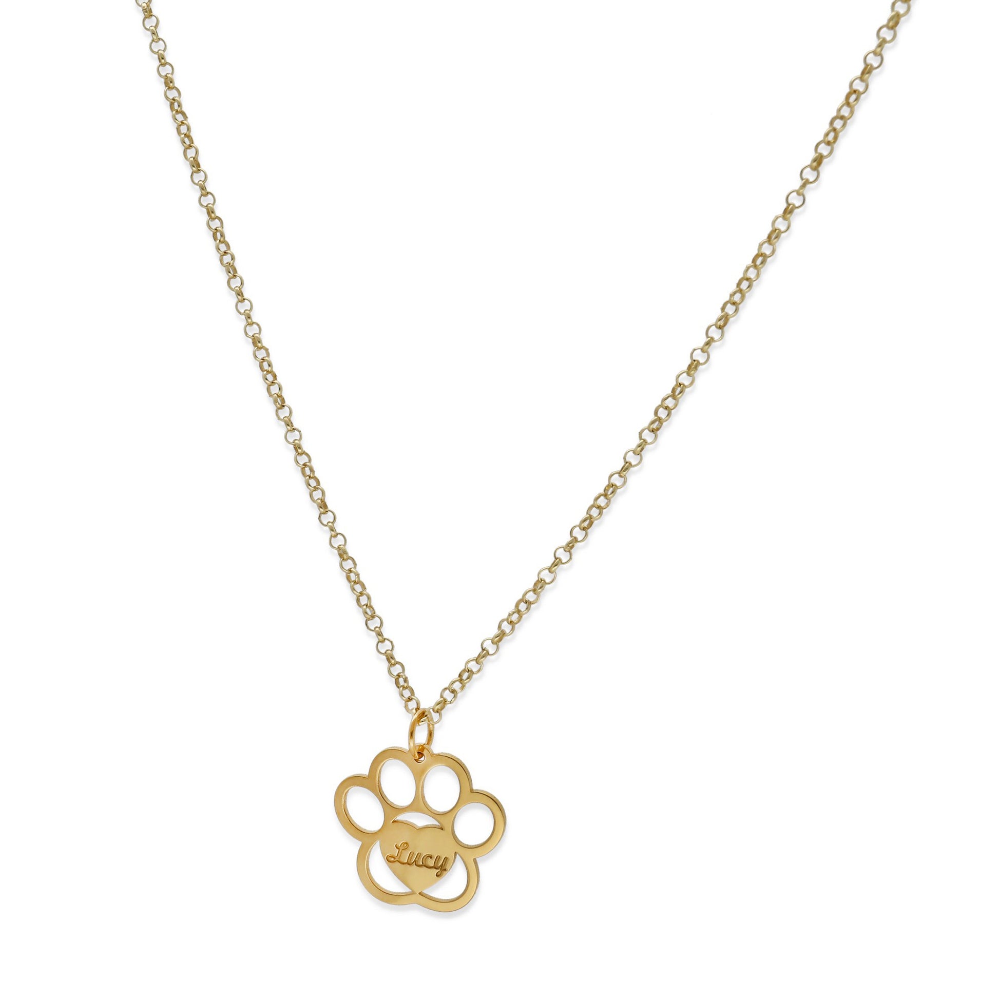 Colgante Dagui Huella y nombre en Plata de Ley 925