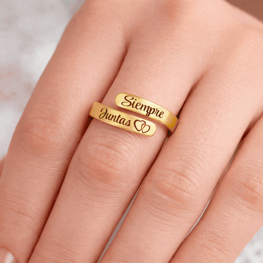 Anillo Siempre Juntas en Plata de Ley 925 y baño Oro 18k