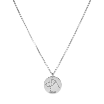 Colgante Mascota personalizable en Plata de Ley 925 y baño Oro 18k