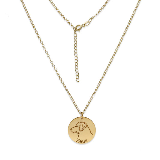 Colgante Mascota personalizable en Plata de Ley 925 y baño Oro 18k