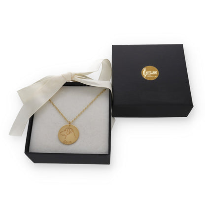 Colgante Mascota personalizable en Plata de Ley 925 y baño Oro rosa 18k