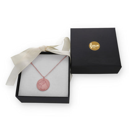 Colgante Mascota personalizable en Plata de Ley 925 y baño Oro rosa 18k