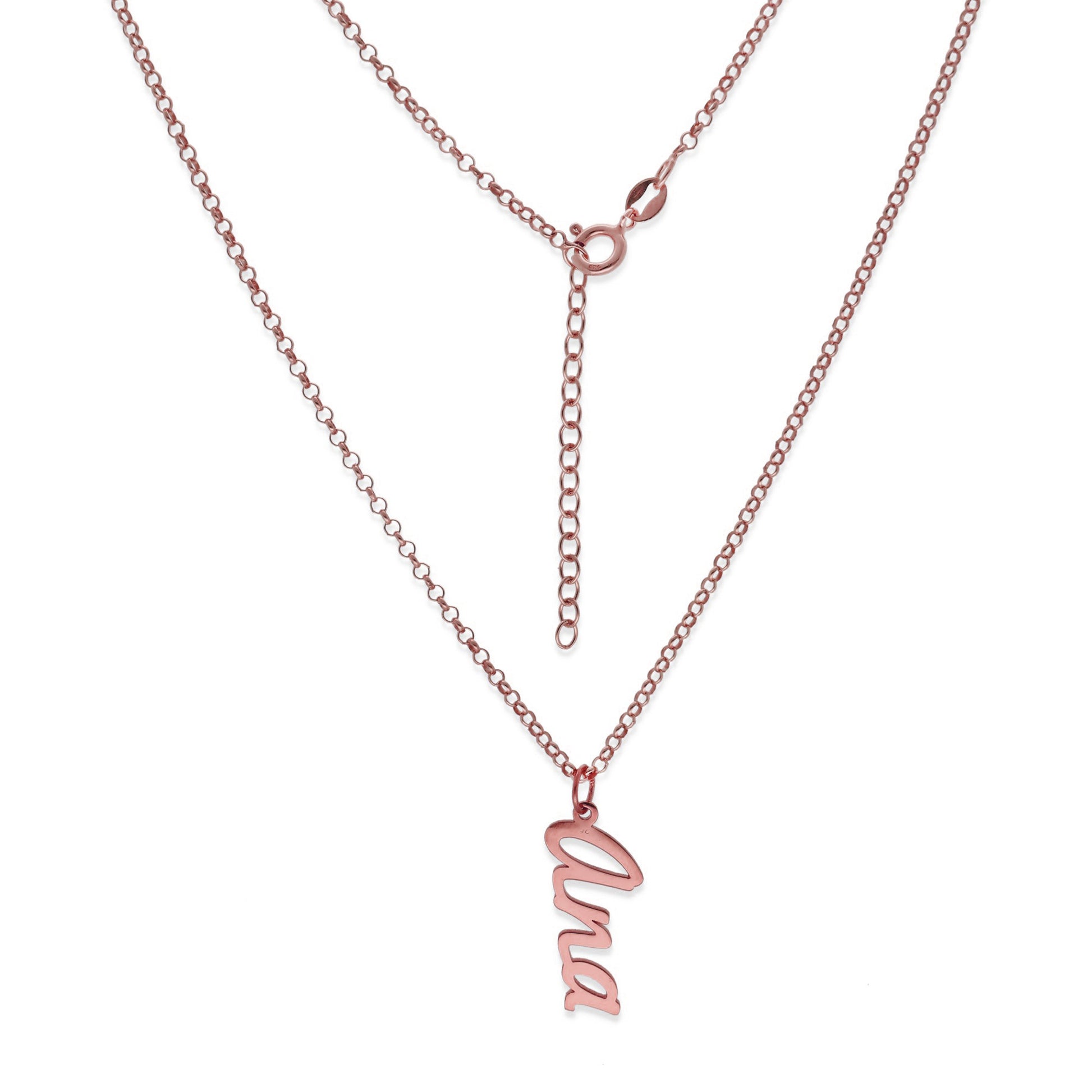 Colgante Delia Nombre en Plata de Ley 925 y baño Oro 18k