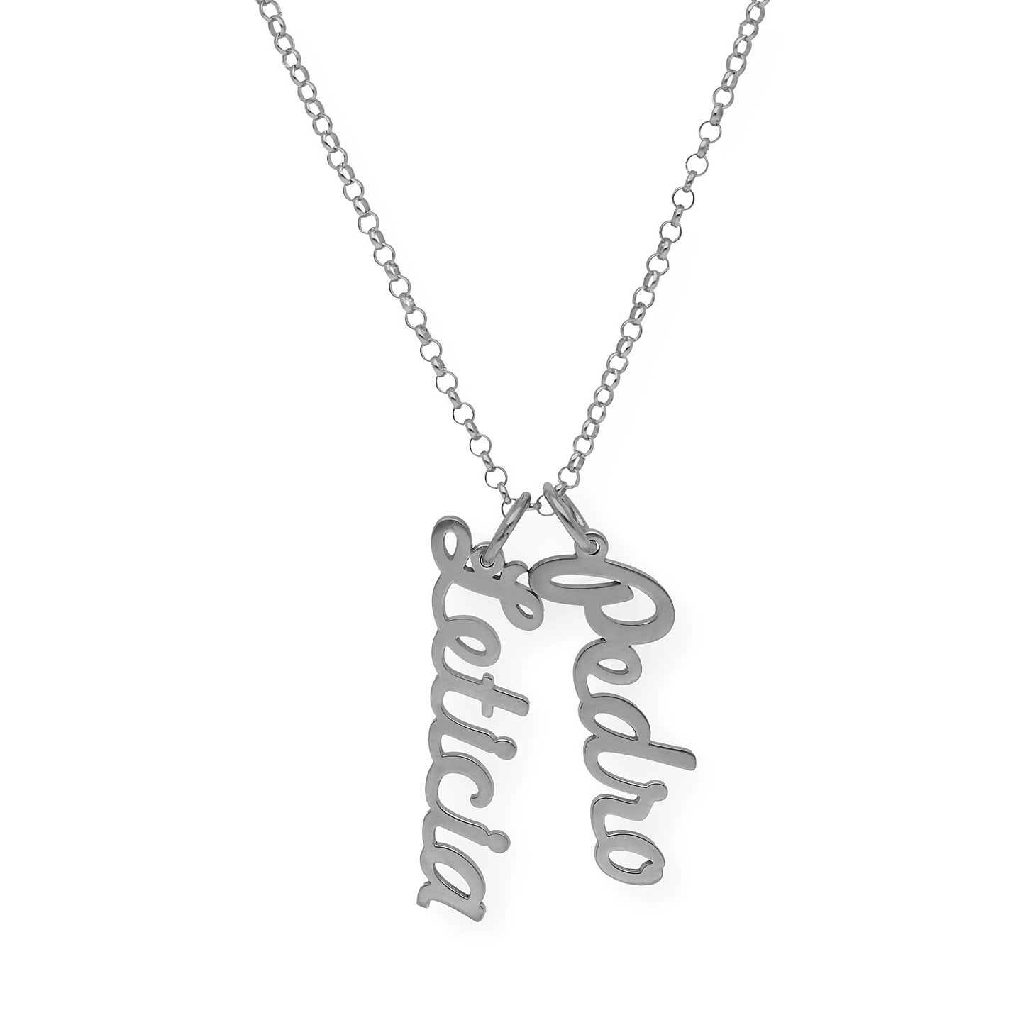 Colgante Delia Nombre en Plata de Ley 925 y baño Oro rosa 18k