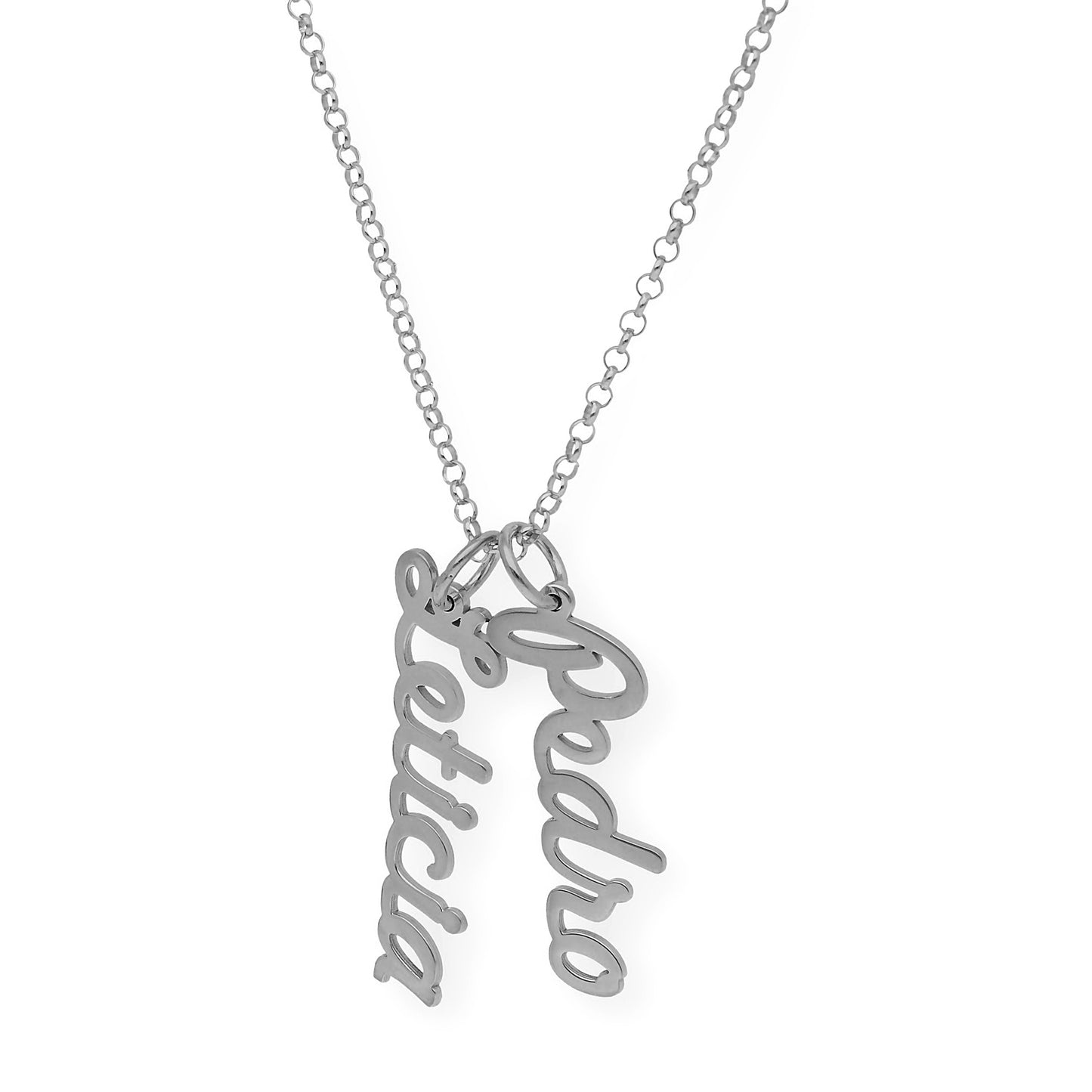 Colgante Delia Nombre en Plata de Ley 925 y baño Oro rosa 18k