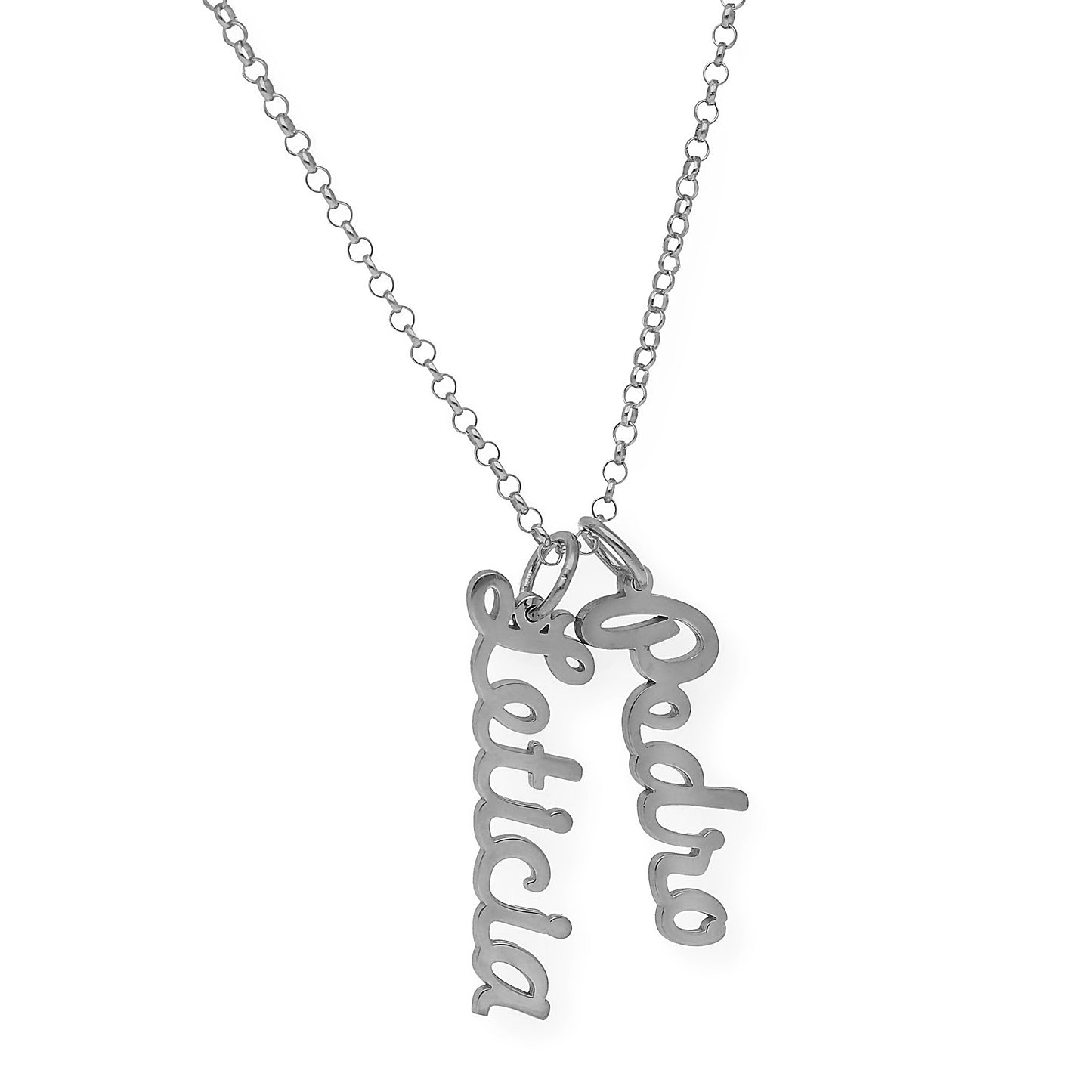 Colgante Delia Nombre en Plata de Ley 925 y baño Oro rosa 18k