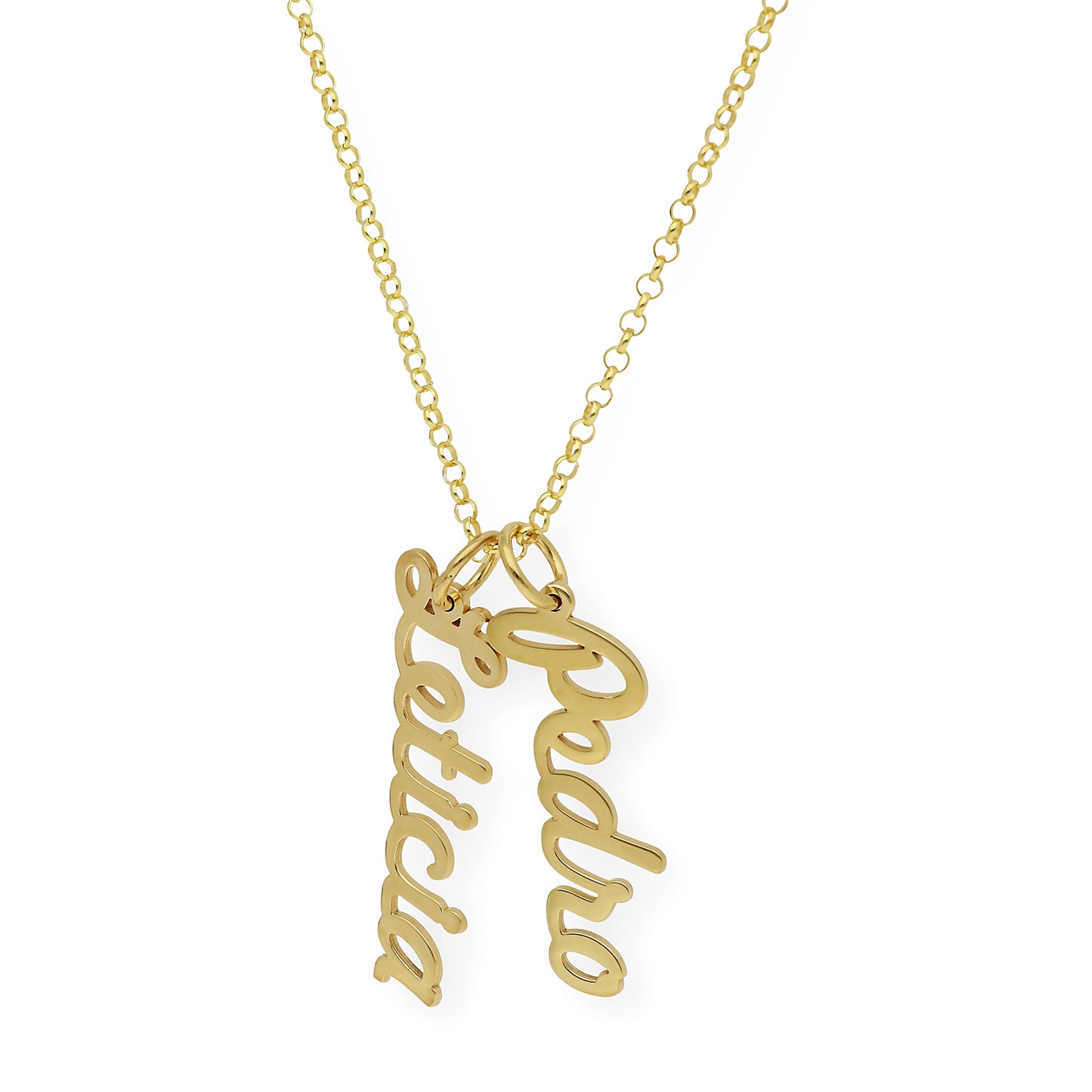 Colgante Delia Nombre en Plata de Ley 925 y baño Oro rosa 18k