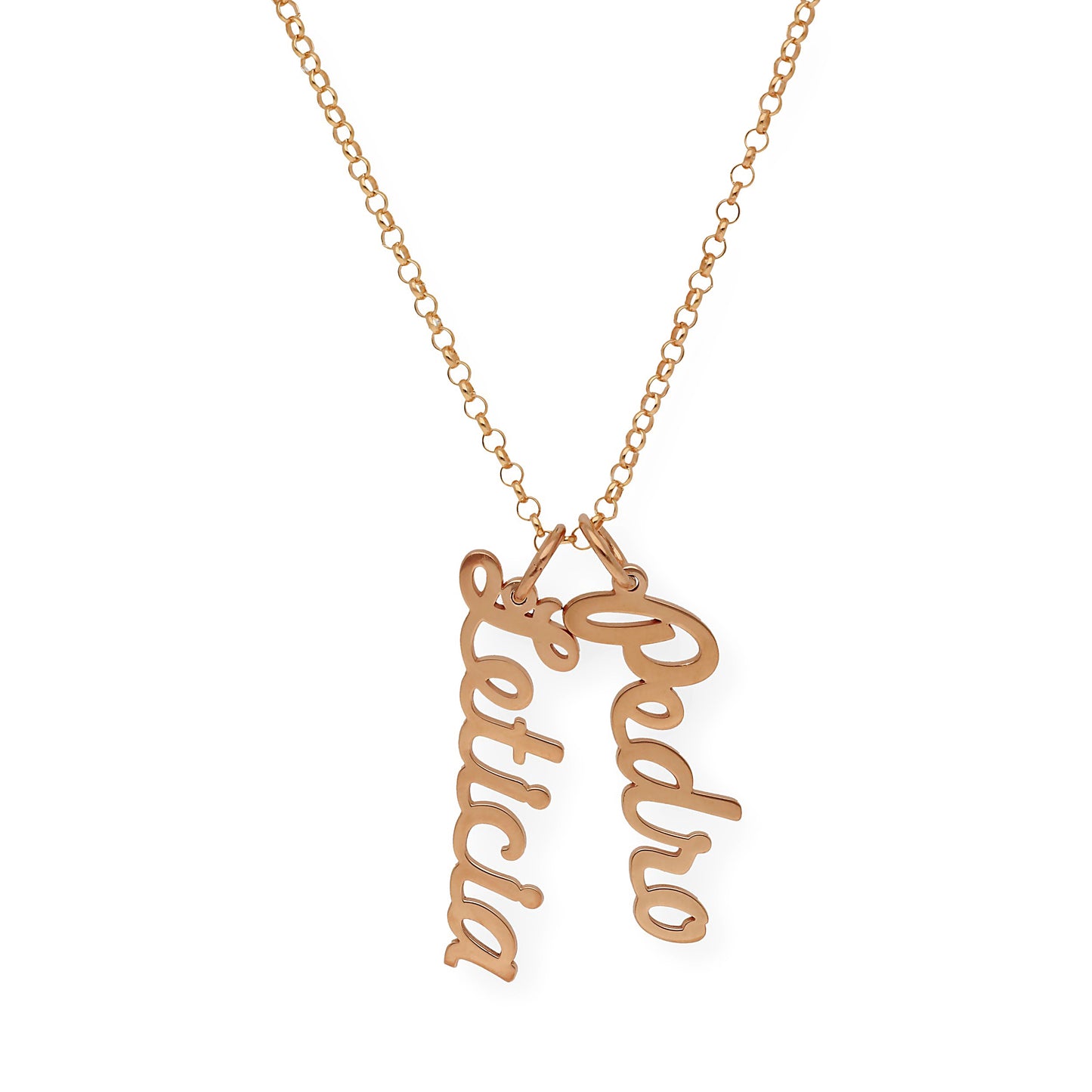 Colgante Delia Nombre en Plata de Ley 925 y baño Oro rosa 18k