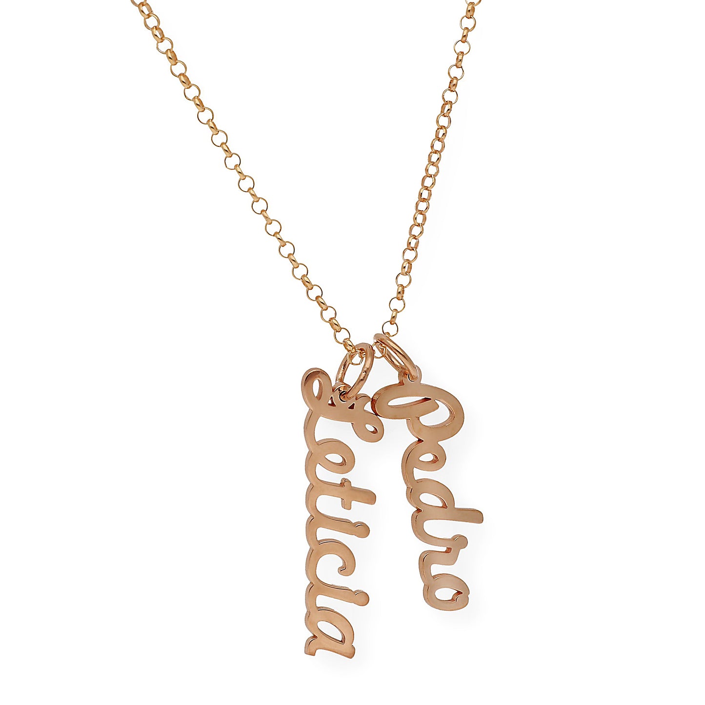 Colgante Delia Nombre en Plata de Ley 925 y baño Oro rosa 18k